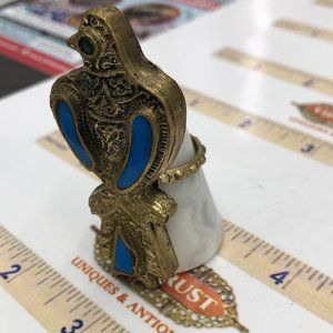 Vintage Big Bird Afghan Massive Ring, Vintage Antique Bird Adjustable Rings